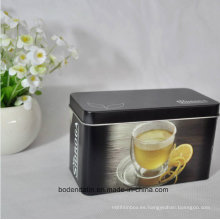 Caja rectangular de la lata del té negro, caja pequeña de la lata del té, caja china de la lata del té Fabricante